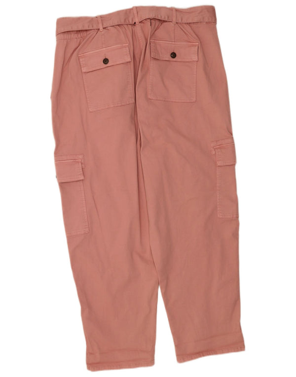 Marks & Spencer Damen-Cargohose, reguläre Größe, UK 22, 3XL, W42, L28, Rosa, Baumwolle