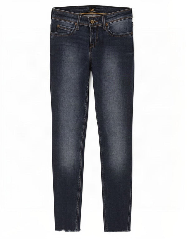 Lee Damen Toxey Skinny Jeans W26 L27 Marineblaue Baumwolle