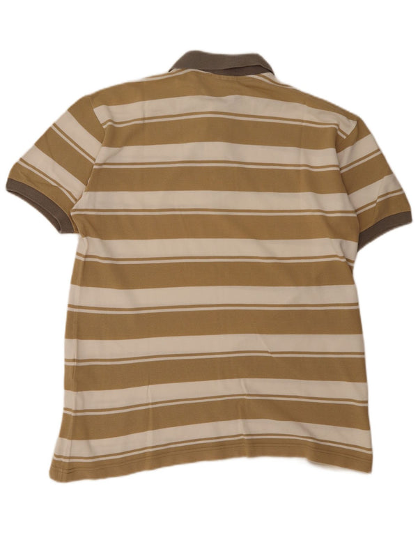 North Sails Herren Poloshirt XL Beige gestreift aus Baumwolle