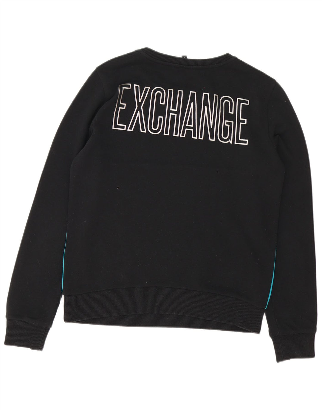 Armani Exchange Herren Grafik-Sweatshirt-Pullover Mittelschwarz Farbblock