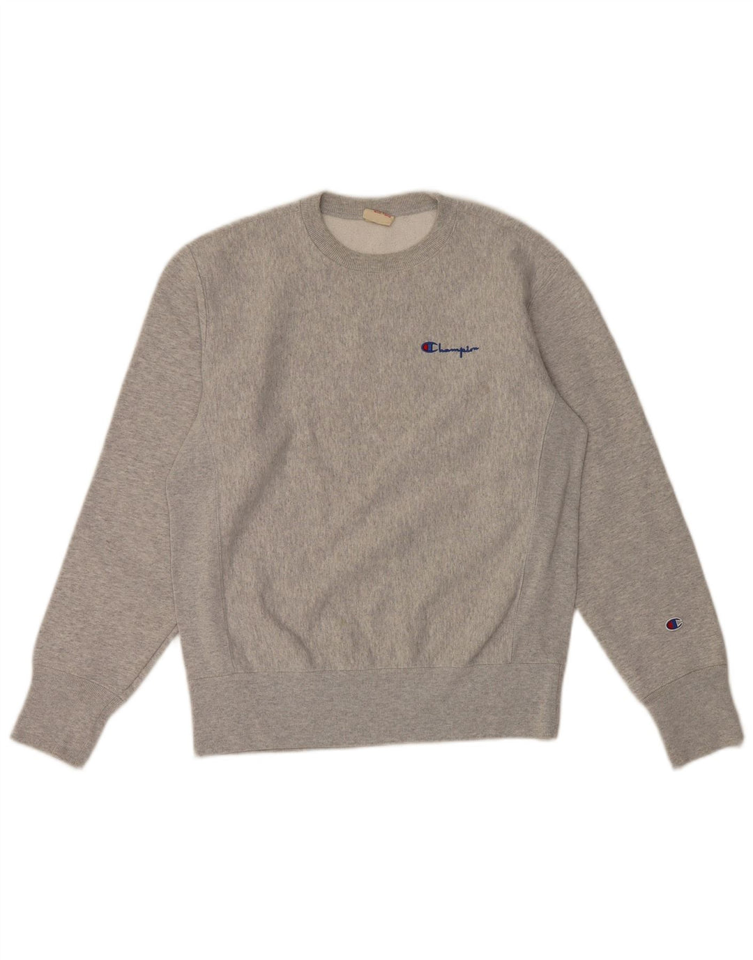 Champion Herren-Sweatshirt-Pullover aus mittelgrauer Baumwolle