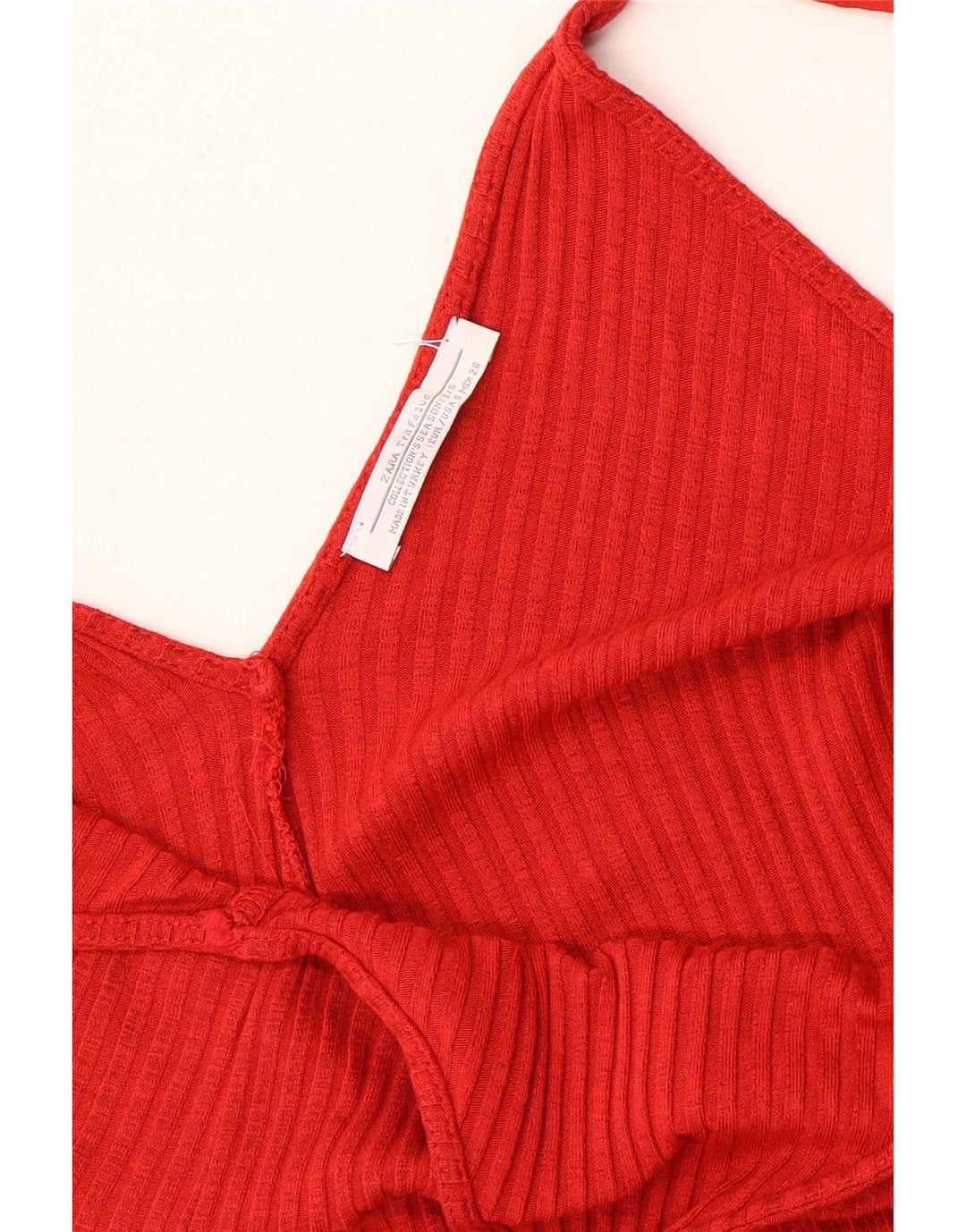 Zara Damen Trafaluc ärmelloser Overall UK 10 Small Rot