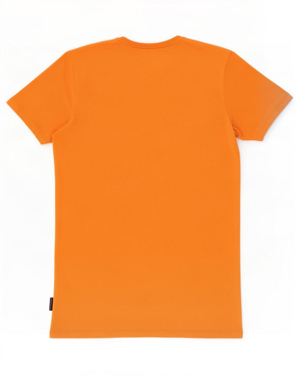Napapijri Boys Geographic Graphic T-Shirt Top 15-16 Jahre Orange Baumwolle