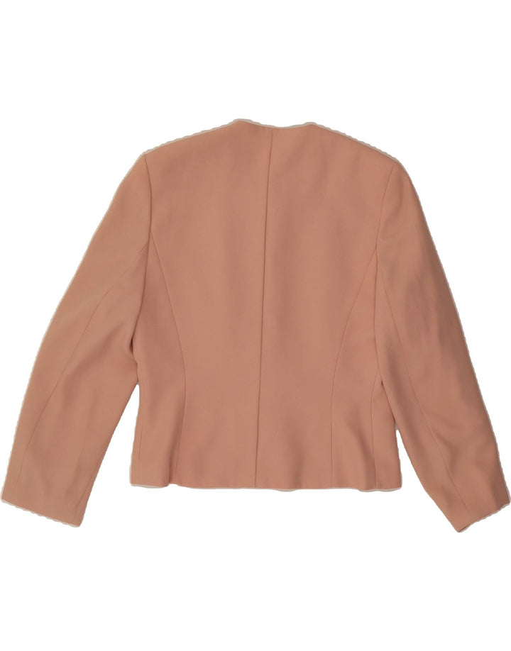 VINTAGE Womens 3/4 Sleeve 6 Button Blazer Jacket UK 12 Medium Pink Vintage Vintage and Second-Hand Vintage from Messina Hembry 