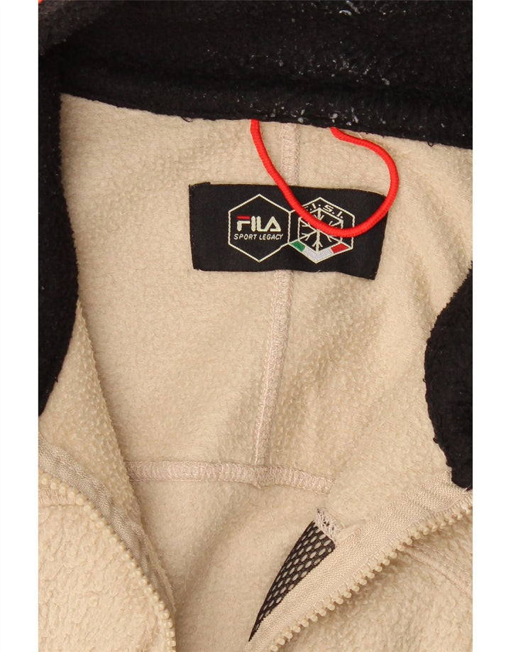 FILA Herren Fleecejacke UK 38 Mittelbeige Farbblock