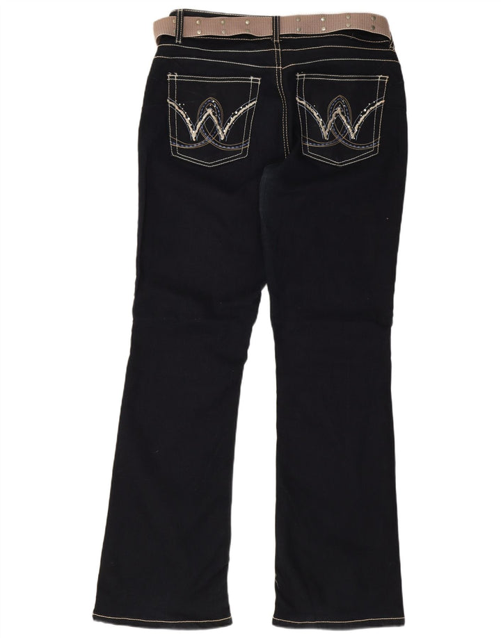 Wrangler Damen Bootcut-Jeans W32 L31 Marineblaue Baumwolle