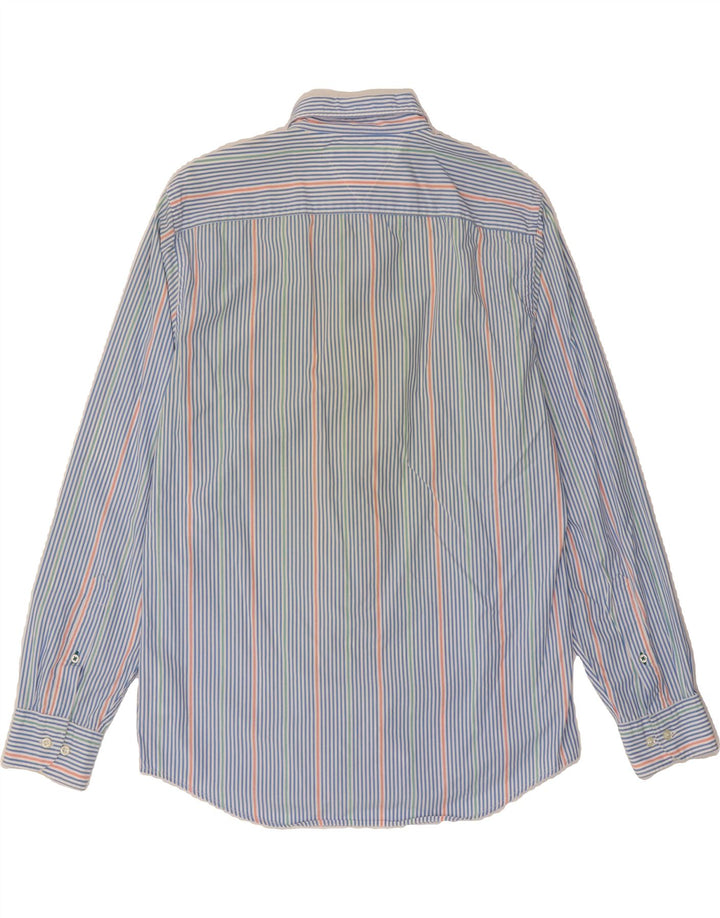 TOMMY HILFIGER Mens Regular Fit Shirt Large Blue Striped Cotton Vintage Tommy Hilfiger and Second-Hand Tommy Hilfiger from Messina Hembry 