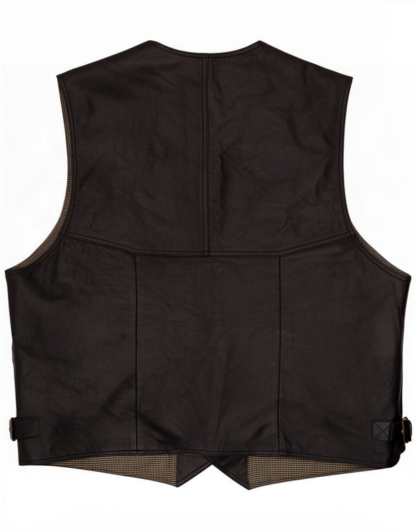 Via Cortesa Herren Lederweste 2XL Schwarz