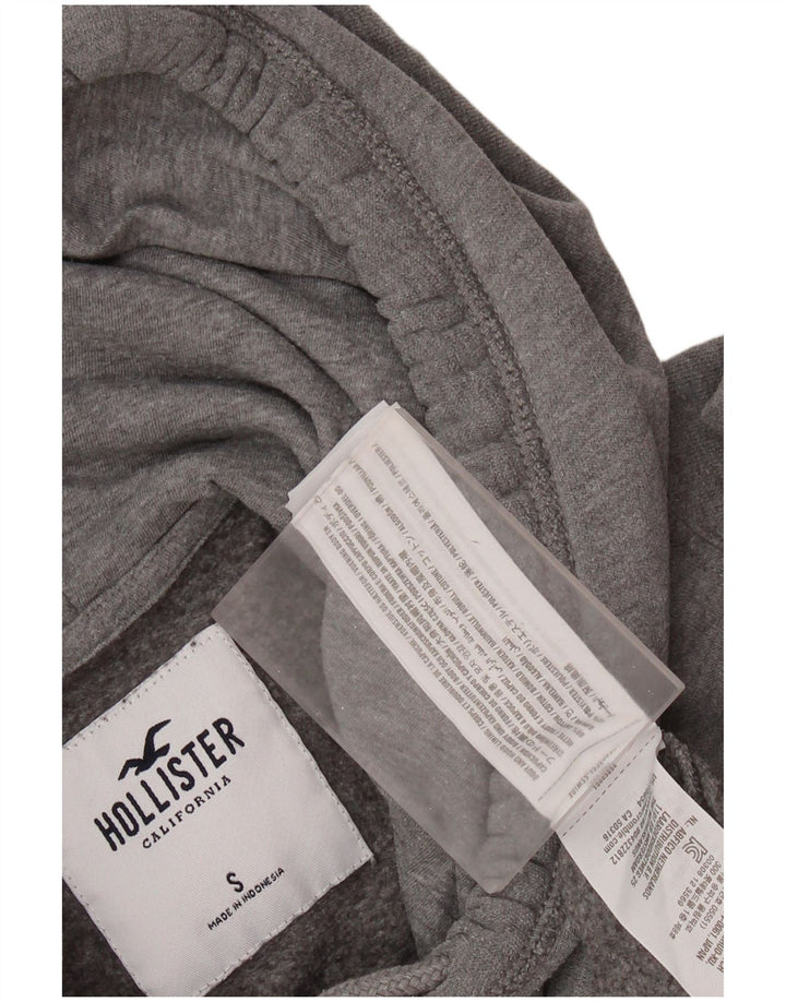 HOLLISTER Damen-Kapuzenpullover mit Grafik, UK 10, Größe S, Grau, Baumwolle