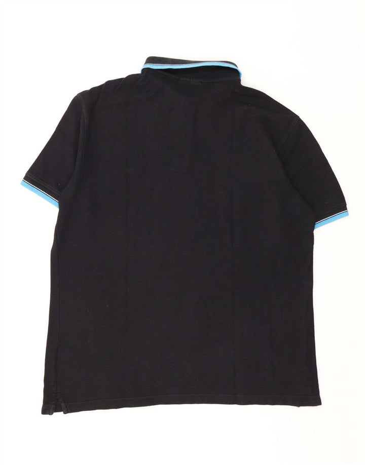 Fila Herren Poloshirt IT 52 Large Schwarz Baumwolle