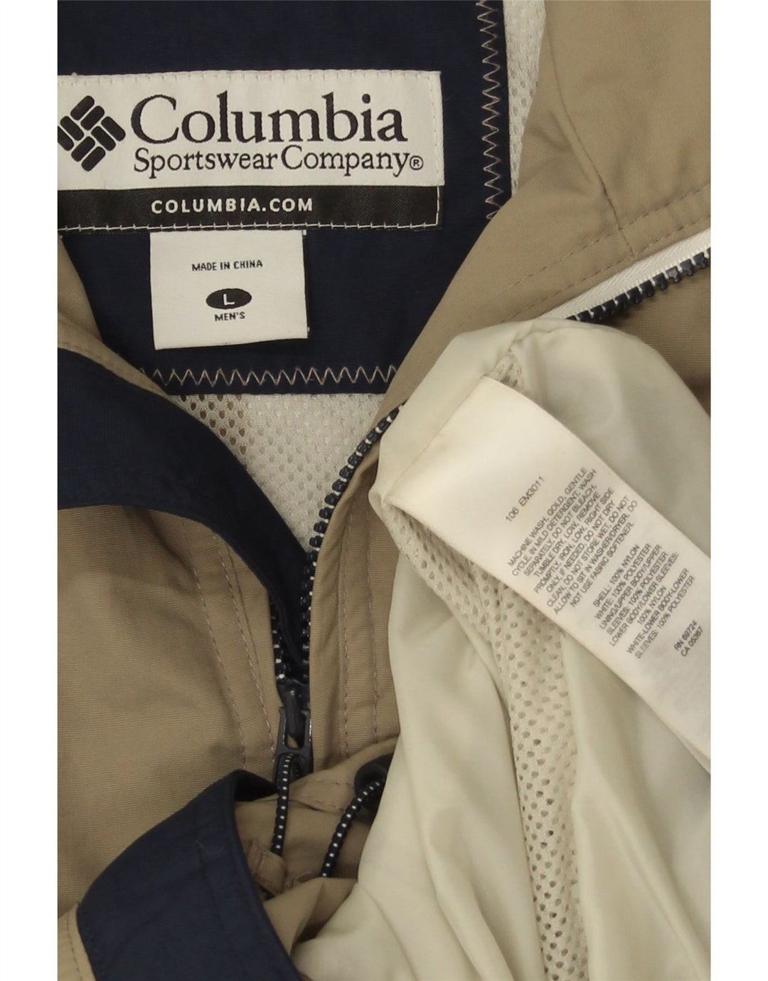 Columbia Herren Regenjacke UK 40 Large Khaki Nylon