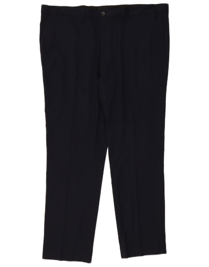 Marks & Spencer Slim Chino-Hose für Herren, W42, L31, Marineblau, Polyester