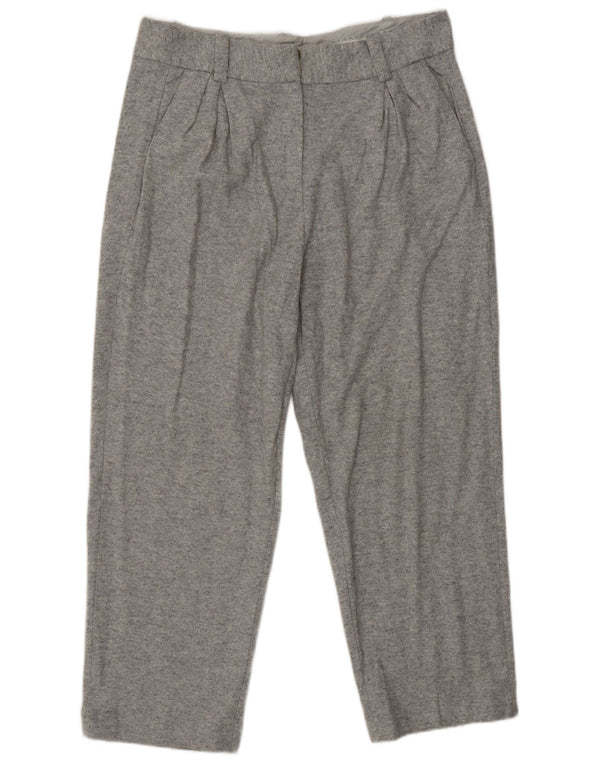 MASSIMO DUTTI Womens Pegged Cropped Trousers EU 42 Large W32 L25 Grey