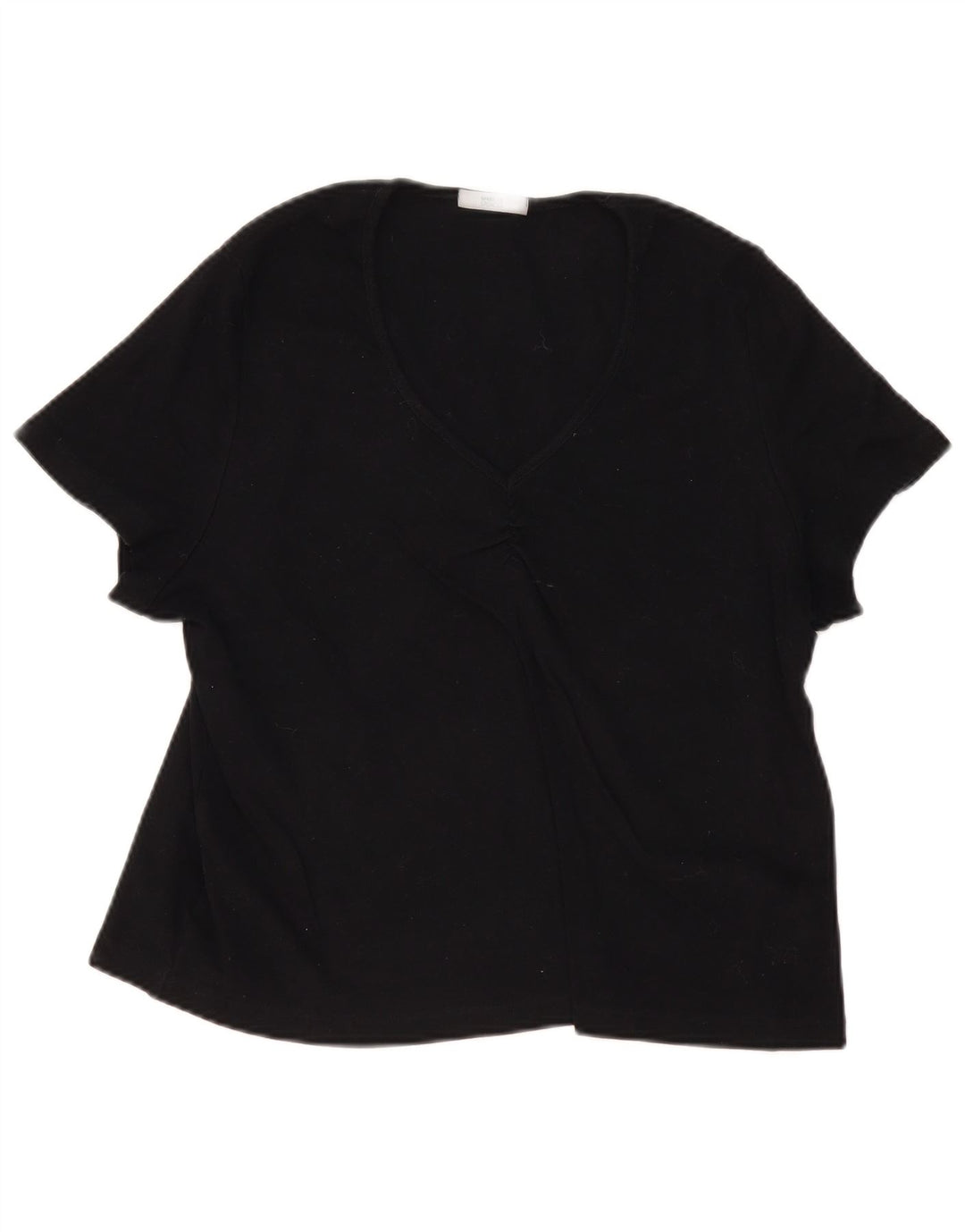 Marks & Spencer Damen Bluse Top UK 22 3XL Schwarz Baumwolle