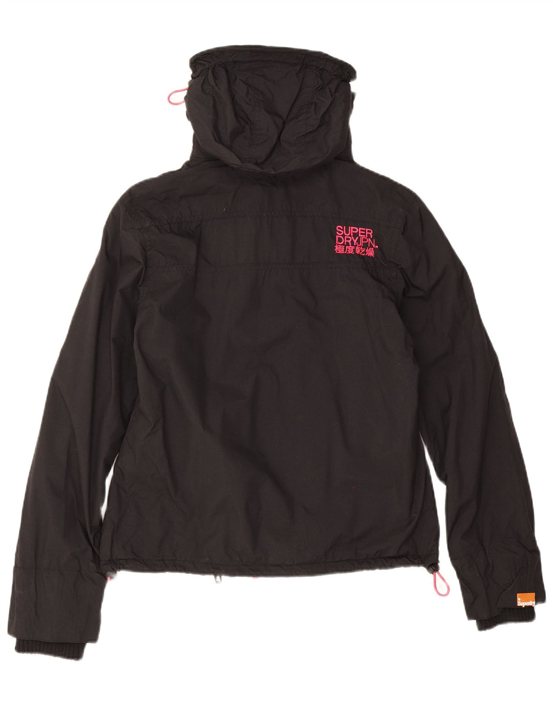 Superdry Damen Graphic Windjacke UK 14 Medium Schwarz