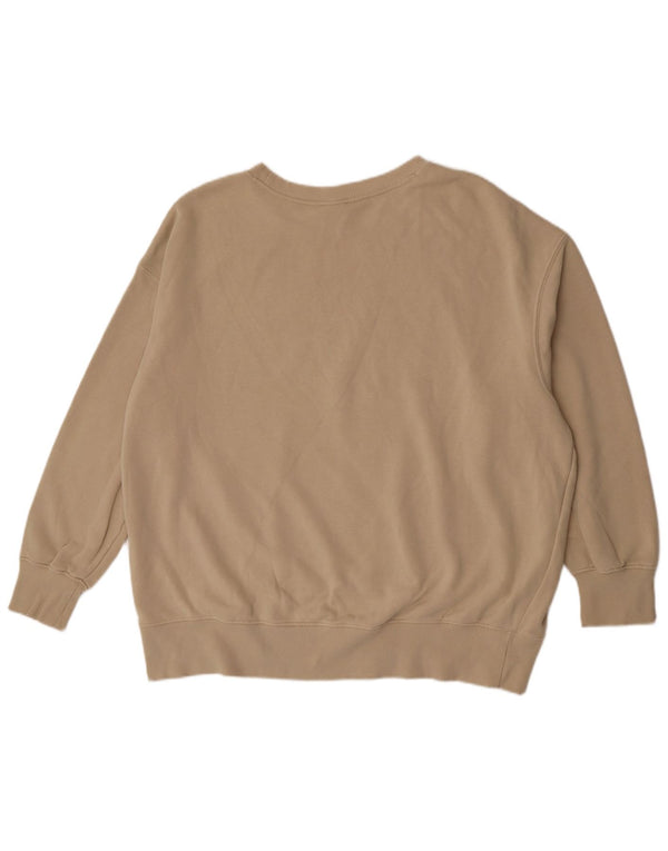 Nike Herren-Sweatshirt mit Grafik, lockerer Passform, mittelbeige Baumwolle