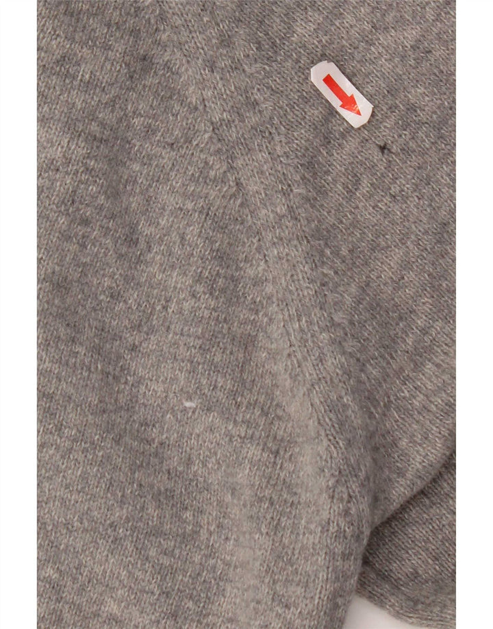 Barbour Herren-Pullover mit U-Boot-Ausschnitt, große graue Wolle
