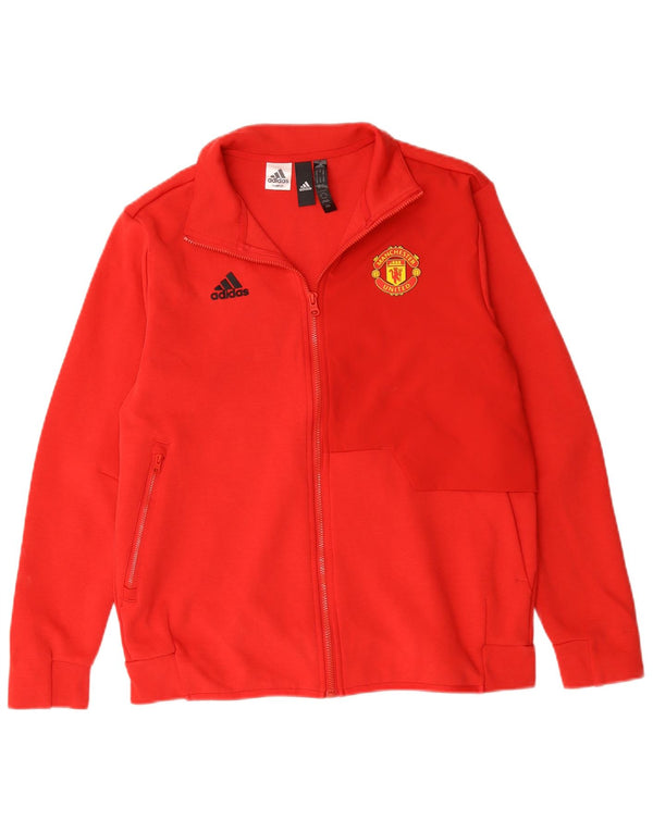 Adidas Damen Manchester United Trainingsanzug Top Jacke UK 12/14 Mittelrot