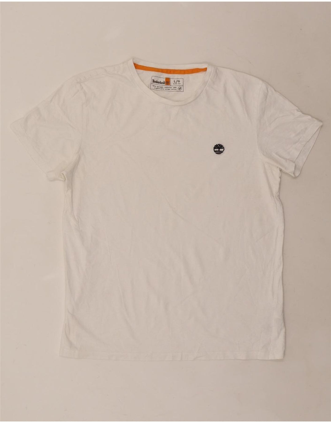 Timberland Herren Slim Fit T-Shirt Top Große weiße Baumwolle