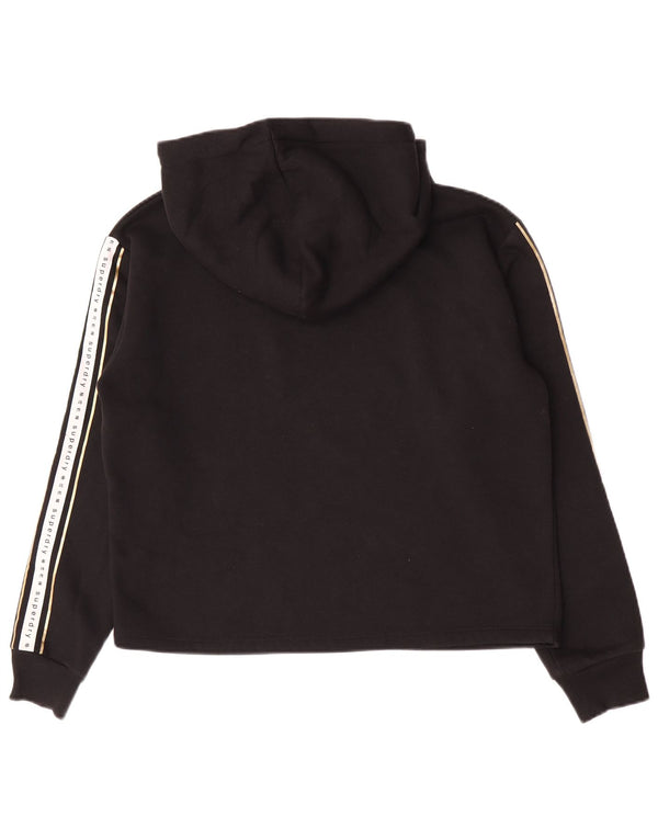 Superdry Graphic Hoodie-Pullover für Damen, UK 14, Größe L, Schwarz, Colourblock-Baumwolle