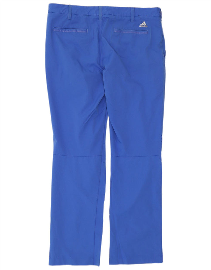ADIDAS Herren Straight Chino Hose W36 L32 Blaues Polyester