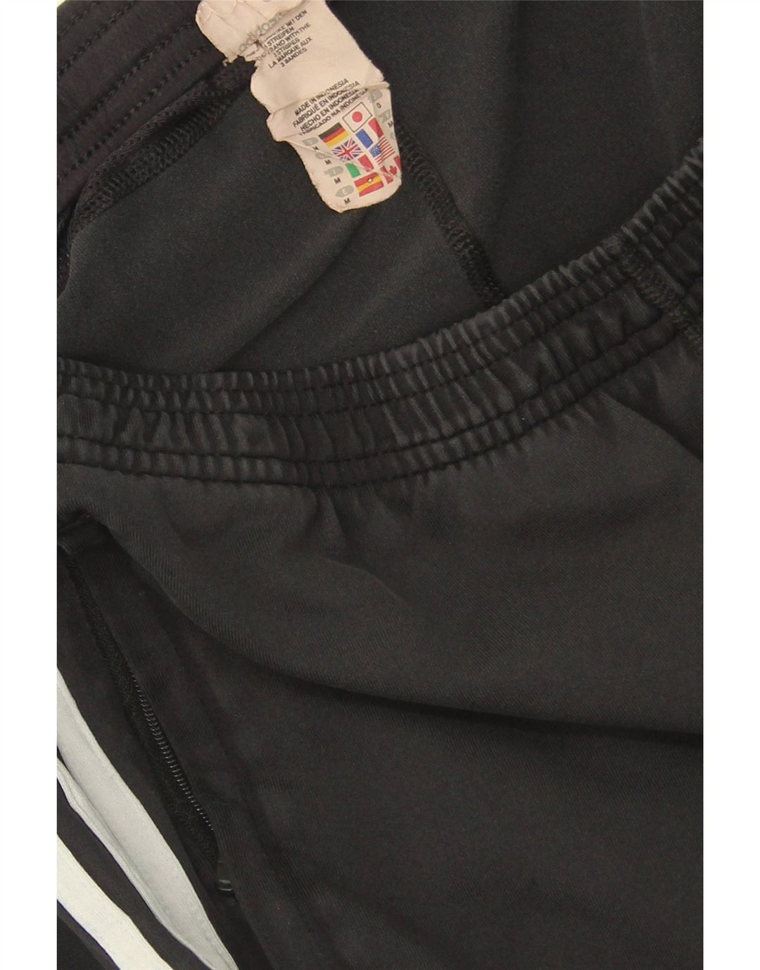 ADIDAS Womens Tracksuit Trousers UK 12 Medium  Black Vintage Adidas and Second-Hand Adidas from Messina Hembry 