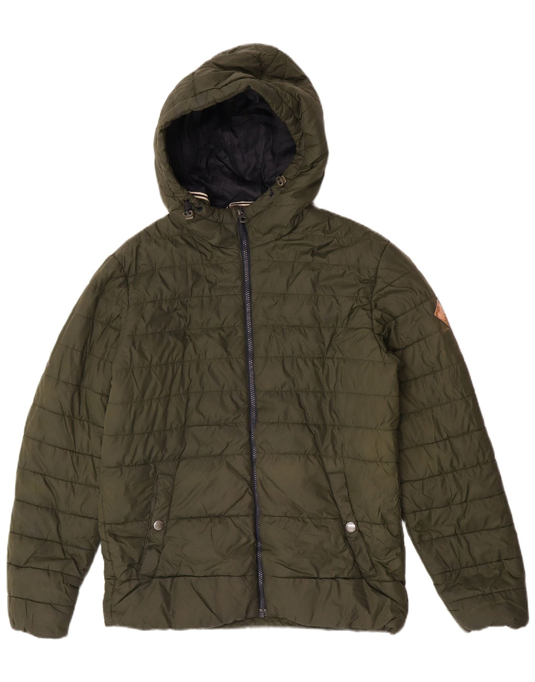 Jack & Jones Herren-Jacke mit Kapuze, gepolstert, Größe 36, Khaki, Nylon