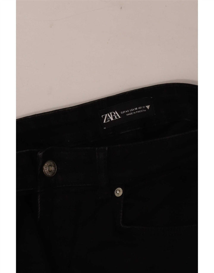 Zara Damen Bootcut Jeans EU 42 Large W32 L33 Schwarz