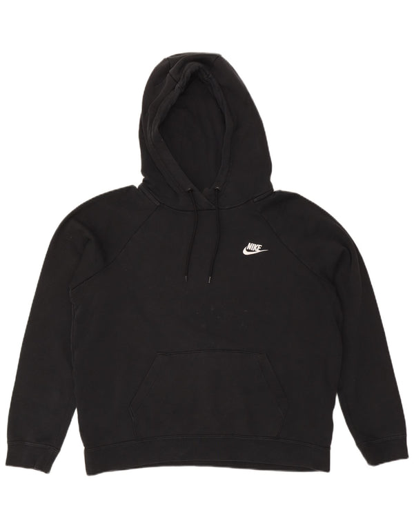 Nike Damen-Pullover mit übergroßem Kapuzenpullover, Gr. 14, mittelschwarz, Baumwolle