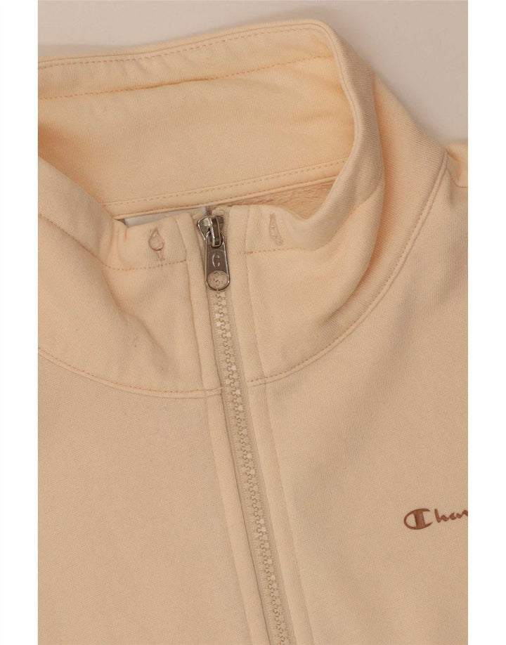 Champion Damen-Trainingsanzug-Top-Jacke, UK 16, Größe L, Beige, Baumwolle