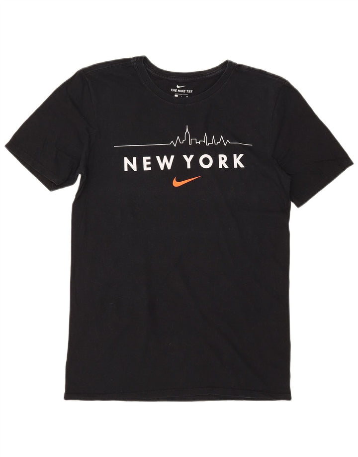 NIKE Herren-T-Shirt mit sportlichem Schnitt und Grafik, Größe S, Schwarz