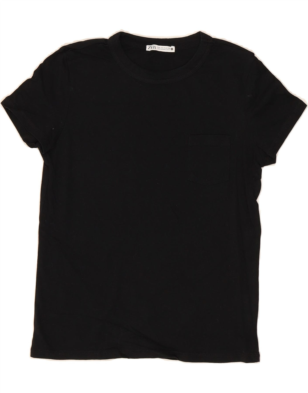 ZARA Womens T-Shirt Top UK 10 Small Black Vintage Zara and Second-Hand Zara from Messina Hembry 