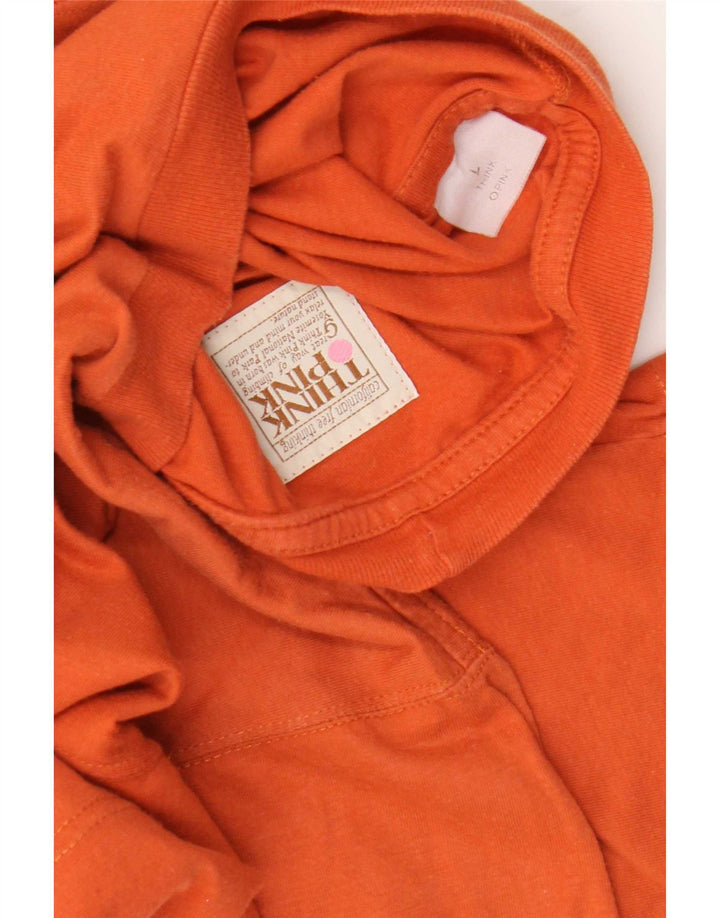 Think Pink Herren T-Shirt Top Large Orange Baumwolle