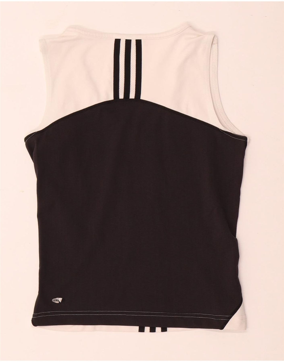 Adidas Damen Weste Top UK 12 Mittelweiß Farbblock