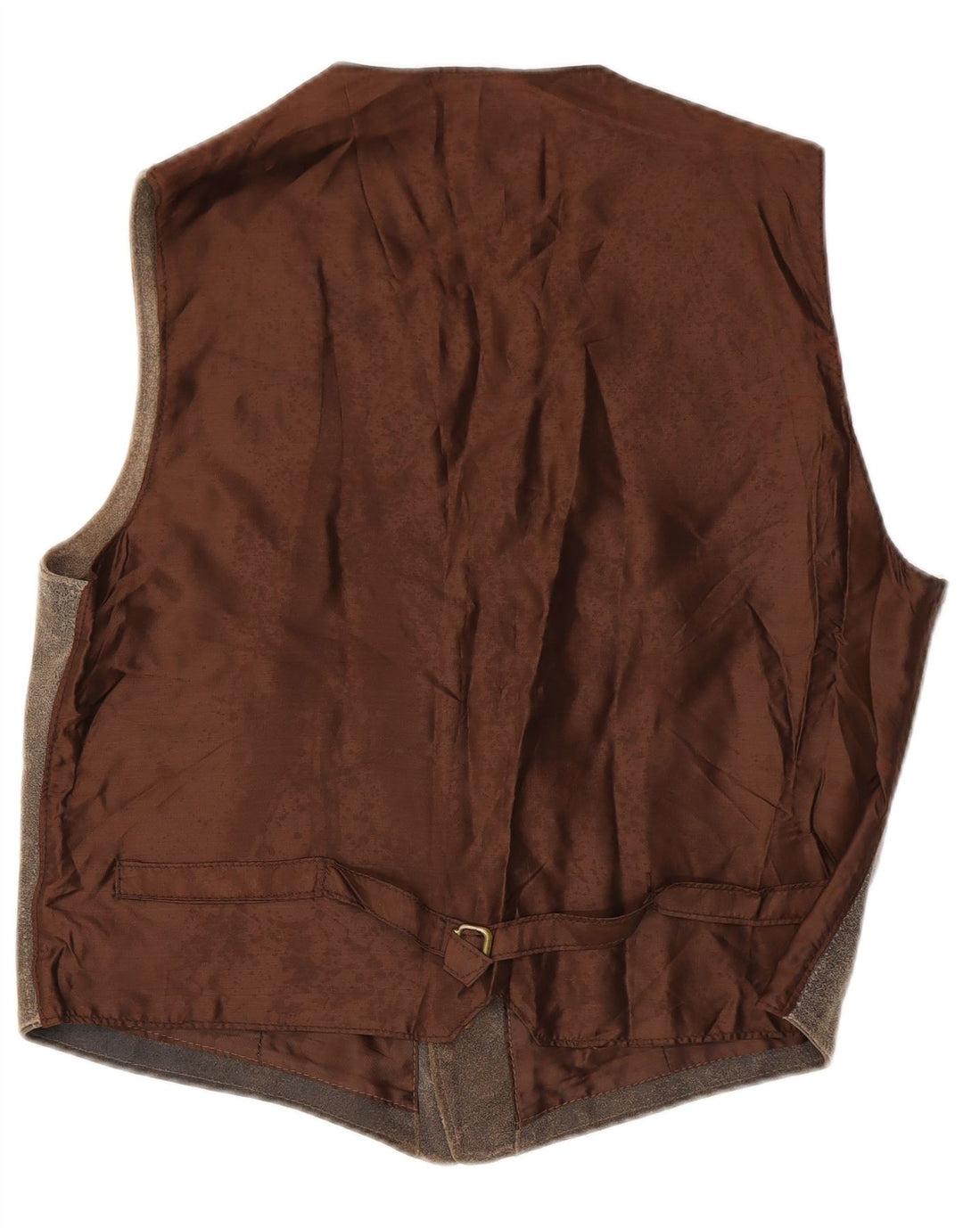 Vintage Herren Wildlederweste Mittelbraunes Leder