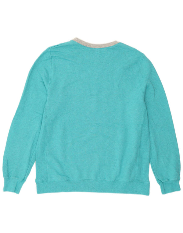 Champion Damen Sweatshirt Pullover UK 18 XL Türkis Colourblock Baumwolle