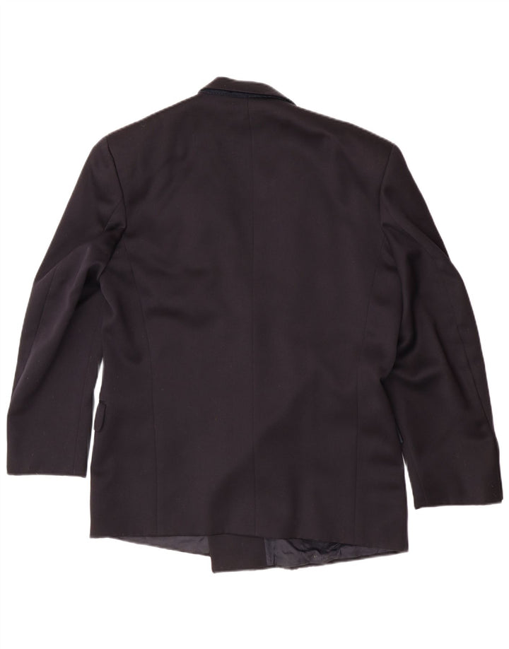 Hugo Boss Herren-Zweireiher-Blazerjacke, EU 48, mittleres Marineblau