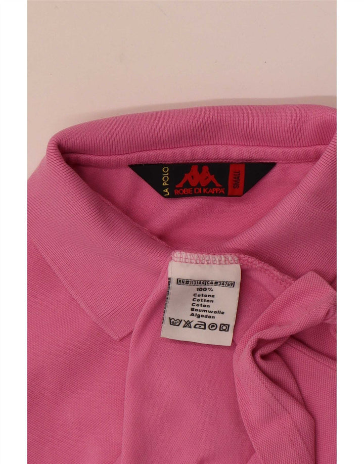 Kappa Damen Poloshirt UK 10 Small Rosa Baumwolle