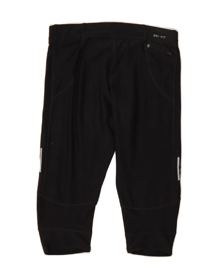 NIKE Womens Dri Fit Capri Leggings UK 10 Small  Black Polyester Vintage Nike and Second-Hand Nike from Messina Hembry 