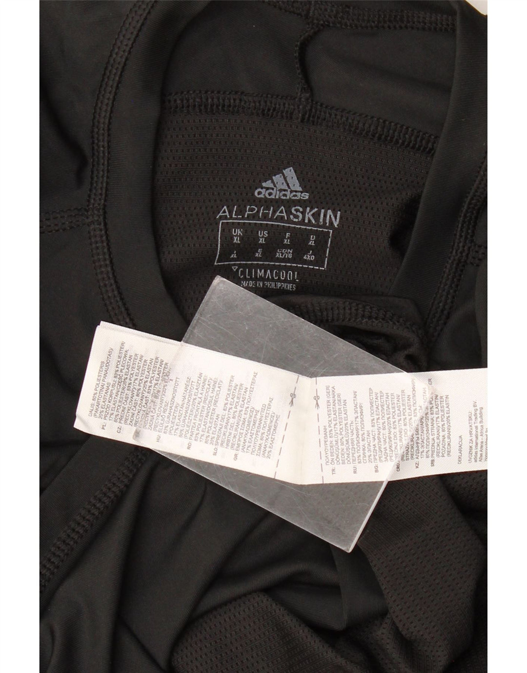 Adidas Damen Climacool Top Langarm UK 18 XL Schwarz Polyester