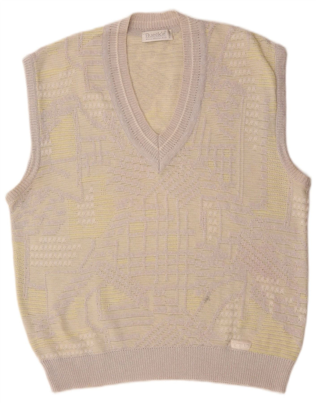 Bueckle Herren-Weste-Tanktop, groß, grau, geometrisch