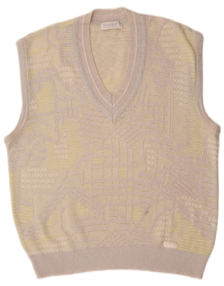Bueckle Herren-Weste-Tanktop, groß, grau, geometrisch