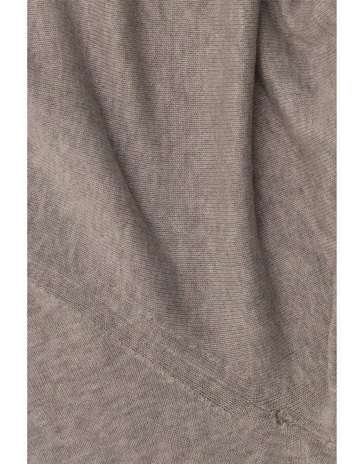 Tommy Hilfiger Herren-Pullover mit V-Ausschnitt aus mittelgrauer Baumwolle