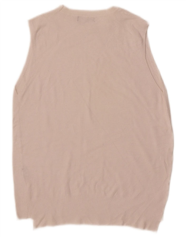 Zara Damen Weste Tank Top UK 14 Large Weiß