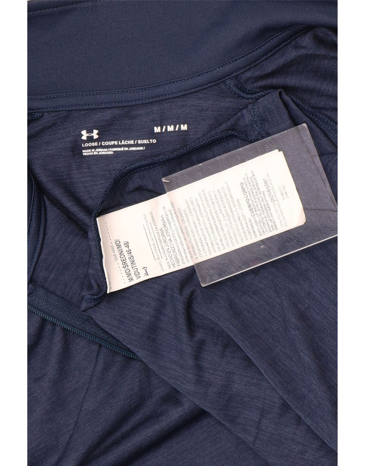 Under Armour Herren-Pullover-Trainingsoberteil mit Reißverschluss und Halsausschnitt, mittelgroß, Marineblau