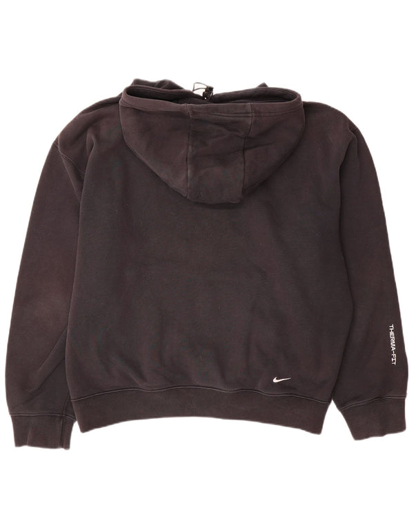 Adidas Herren Therma-Fit Loose Fit Kapuzenpullover Mittelschwarze Baumwolle