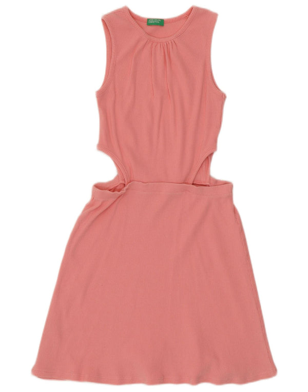 Benetton Mädchen ärmelloses A-Linien-Kleid mit Ausschnitten, 11–12 Jahre, 2XL, Rosa