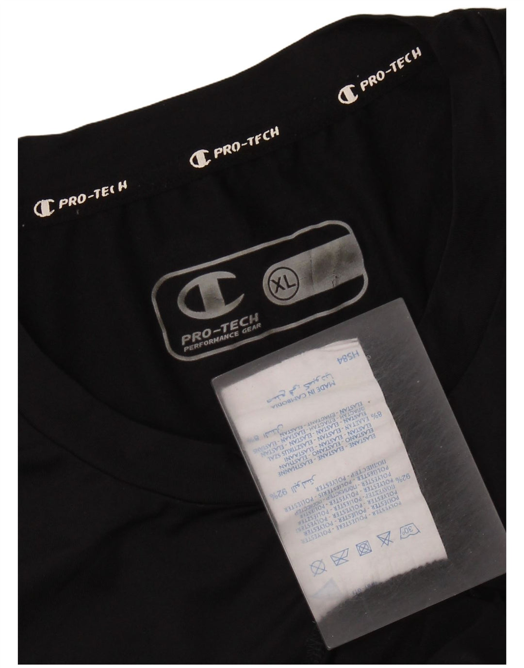 CHAMPION Herren Grafik T-Shirt Top XL Schwarz Polyester