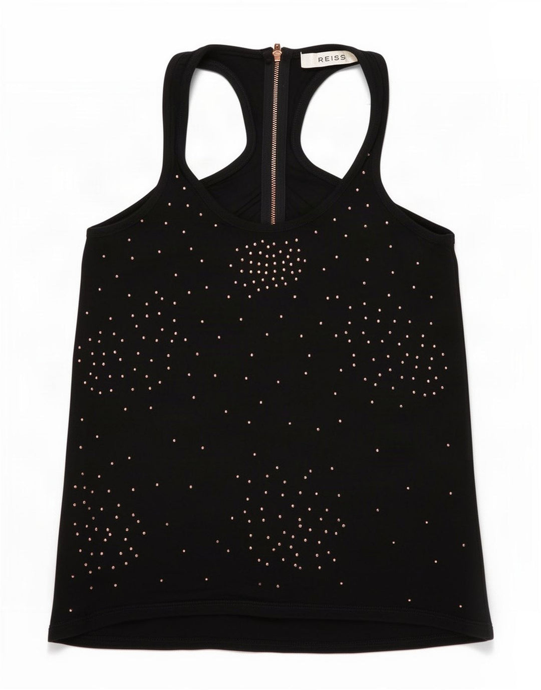 Reiss Damen Weste Top UK 10 Small Schwarz Viskose