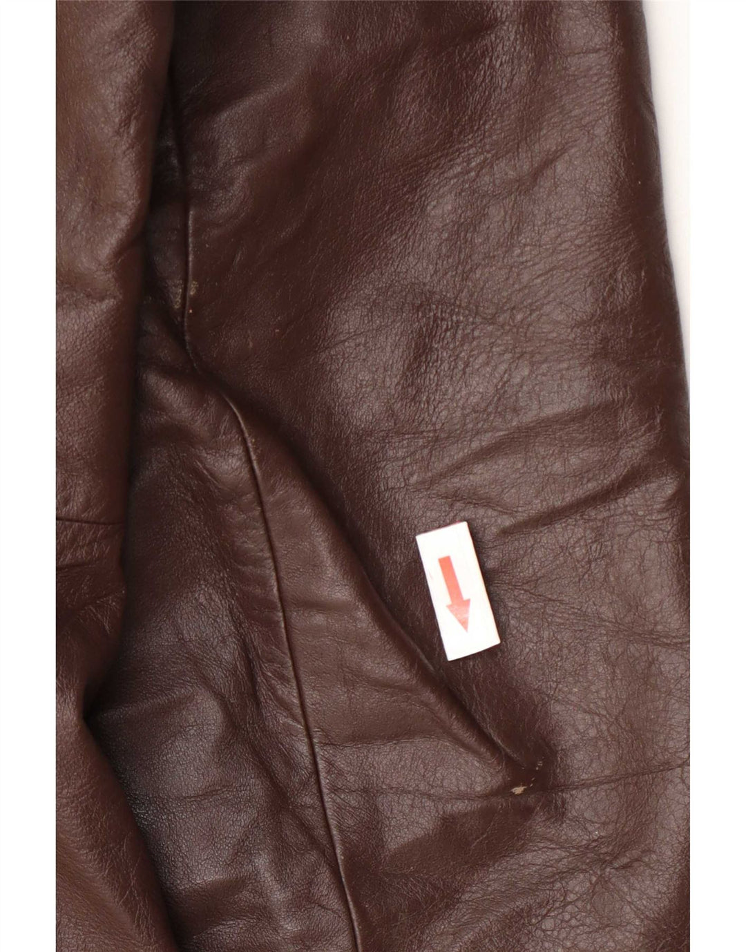 Vintage Herren Zweireihiger Ledermantel UK 36 Small Burgundy